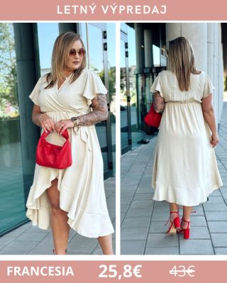 ✨ Letné asymetrické šaty FRANCESIA ✨UNI (cez prsia 120-140cm) ✨ 25,8€